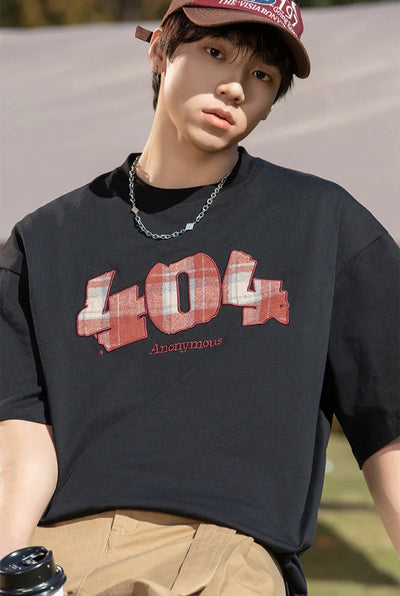 '404 Anonymous' Applique T-Shirt