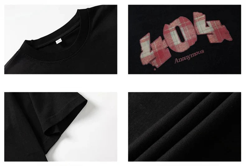 '404 Anonymous' Applique T-Shirt