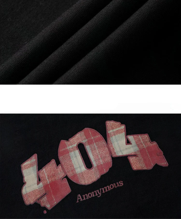 '404 Anonymous' Applique T-Shirt