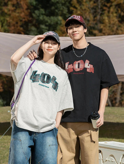 '404 Anonymous' Applique T-Shirt