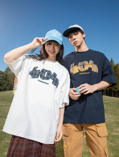 '404 Anonymous' Applique T-Shirt