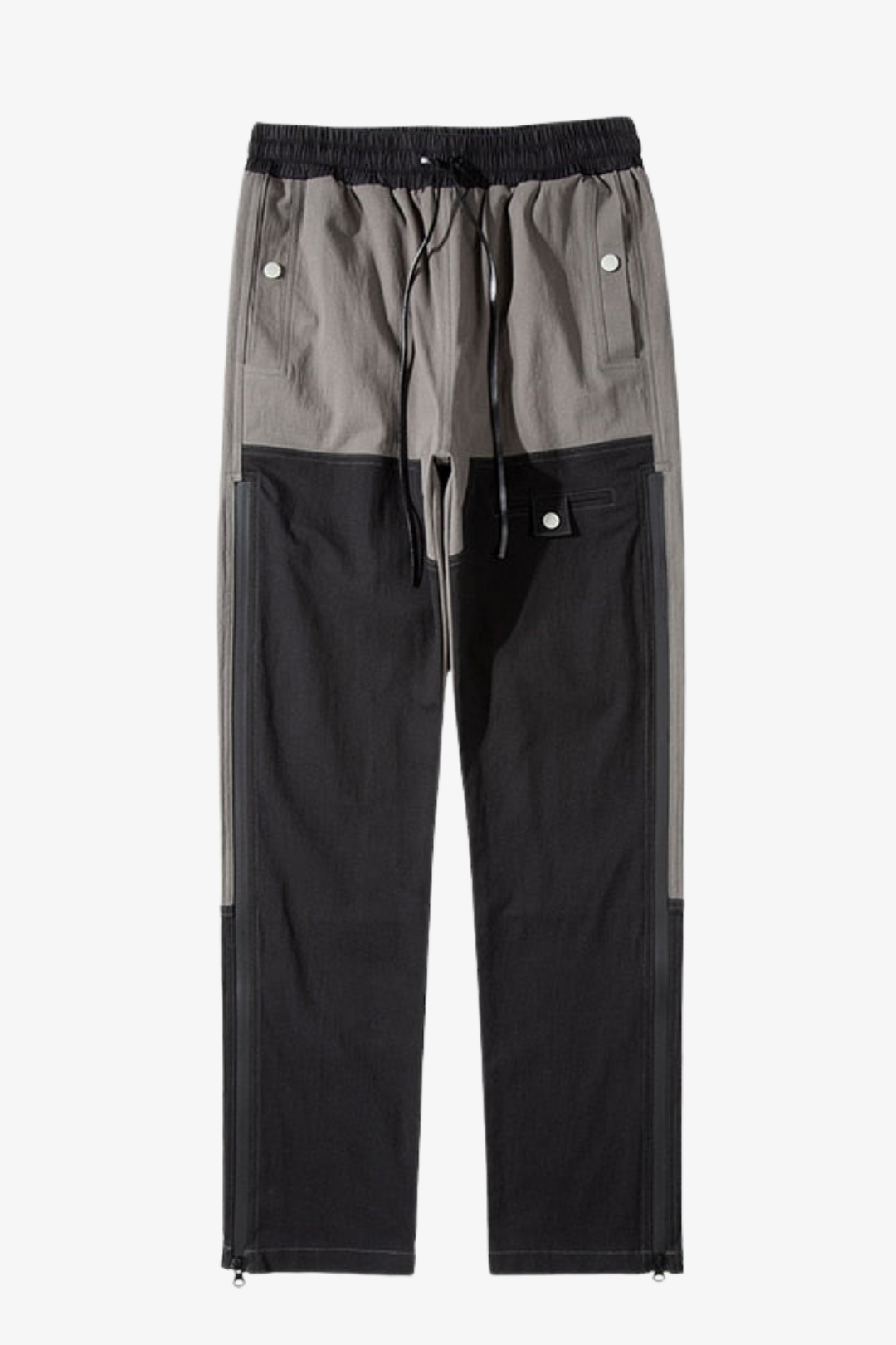 Color Block Side Zip Casual Pants