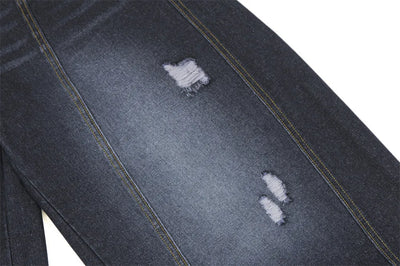 BLACKWASH Barrel Leg Wavy Seam Jeans