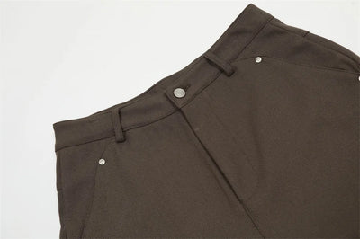 Barrel Leg Twill Pants