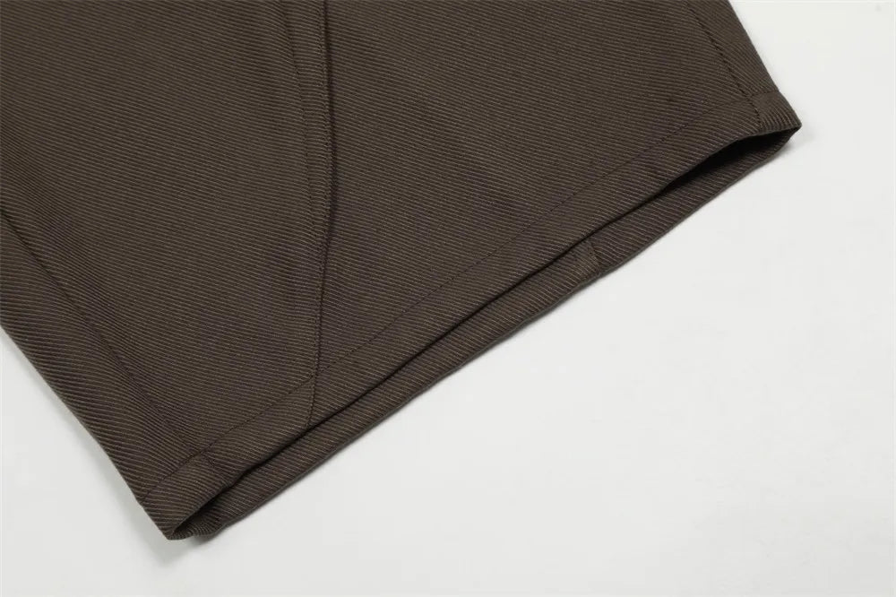 Barrel Leg Twill Pants