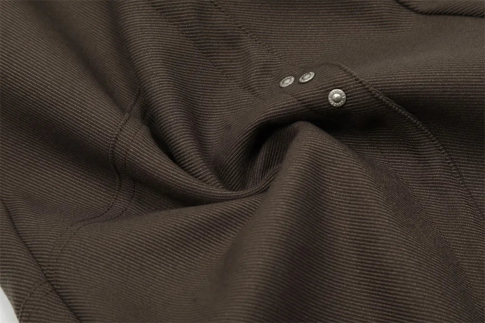 Barrel Leg Twill Pants