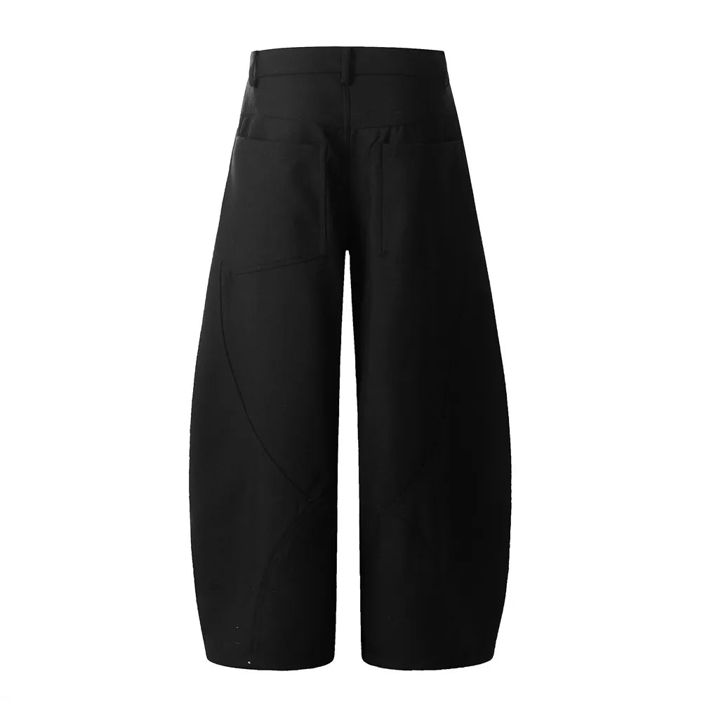 Barrel Leg Twill Pants