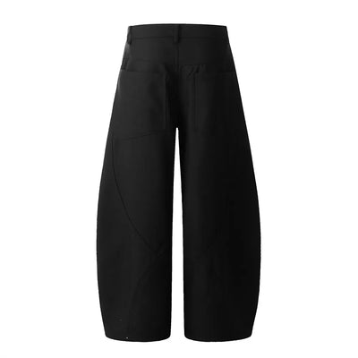 Barrel Leg Twill Pants