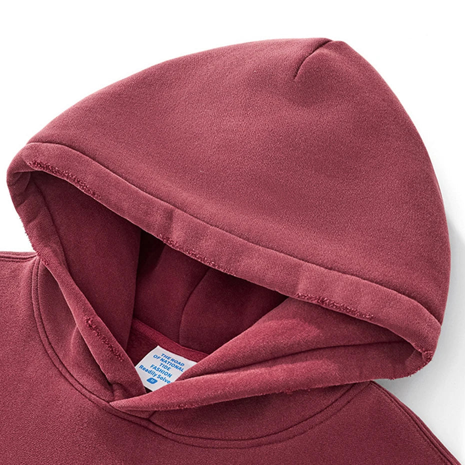 Boxy Crop Washed Zip-Up Hoodie