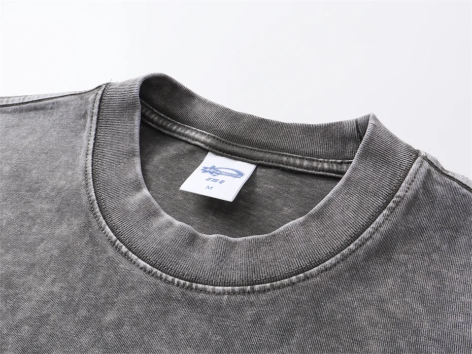 Boxy Fit Washed Drop Sleeve T-Shirt
