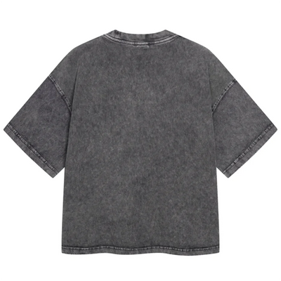 Boxy Fit Washed Drop Sleeve T-Shirt