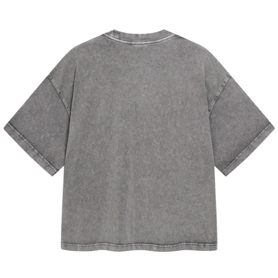 Boxy Fit Washed Drop Sleeve T-Shirt