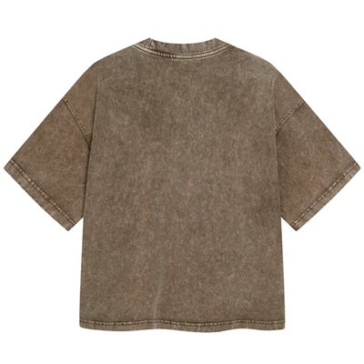 Boxy Fit Washed Drop Sleeve T-Shirt