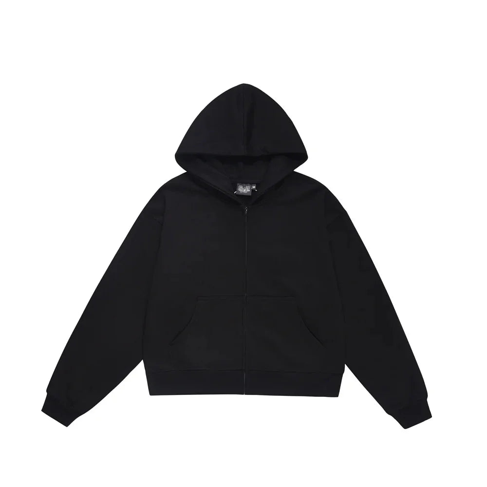 Essential Boxy Zip-up Hoodie
