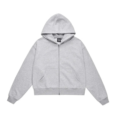 Essential Boxy Zip-up Hoodie