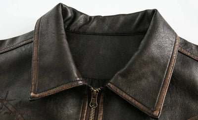 Butterfly Embossed Faux Leather Jacket