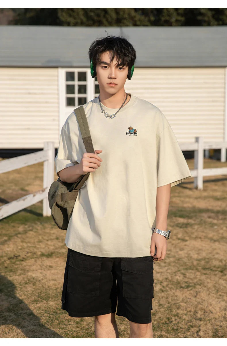 Capybara Embroidery T-Shirt