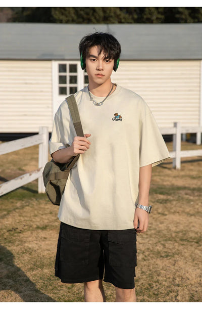 Capybara Embroidery T-Shirt