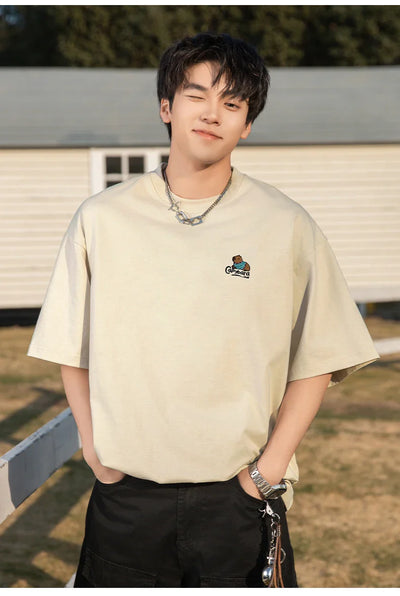 Capybara Embroidery T-Shirt
