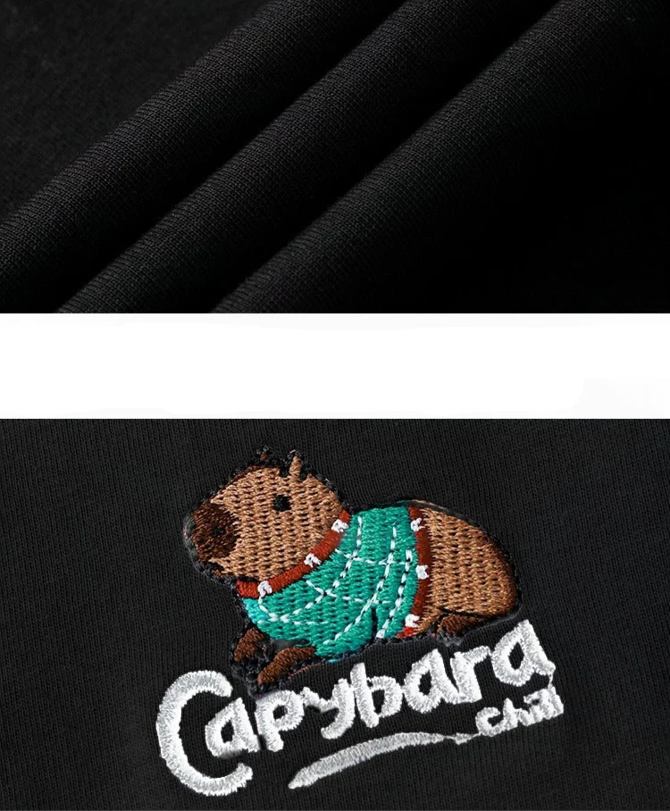 Capybara Embroidery T-Shirt
