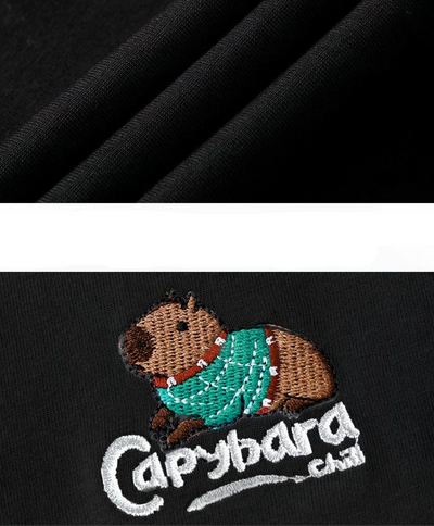 Capybara Embroidery T-Shirt