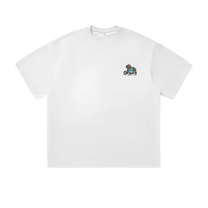 Capybara Embroidery T-Shirt