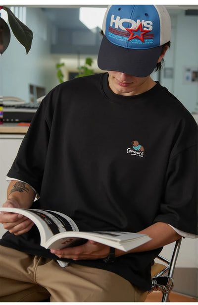 Capybara Embroidery T-Shirt
