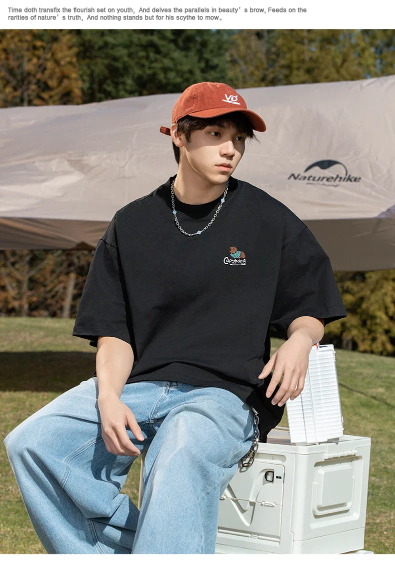 Capybara Embroidery T-Shirt