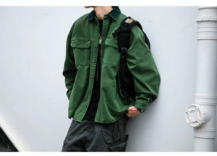 Garment Dyed Cargo Overshirt