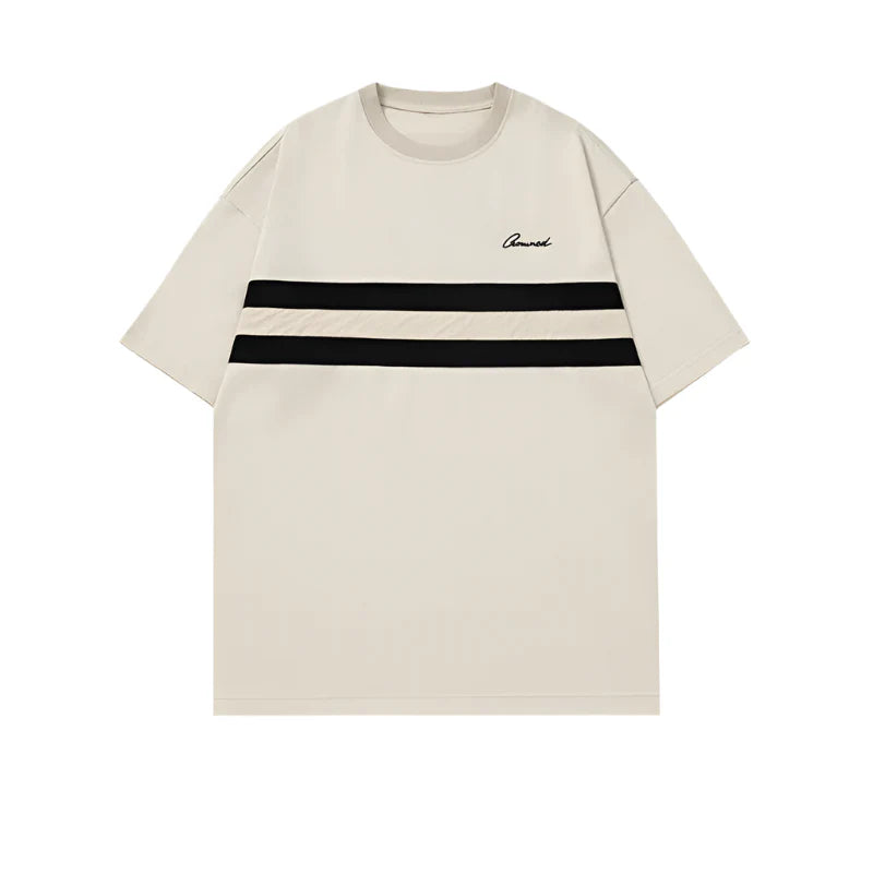 Chest Stripe Dropped Sleeve T-Shirt