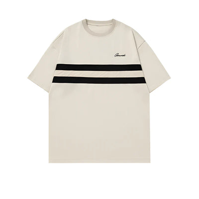 Chest Stripe Dropped Sleeve T-Shirt
