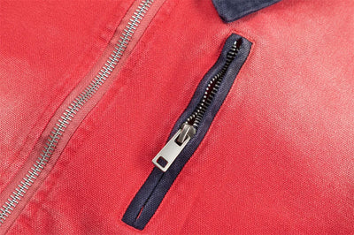 Color Block Distressed Workwear Jacket