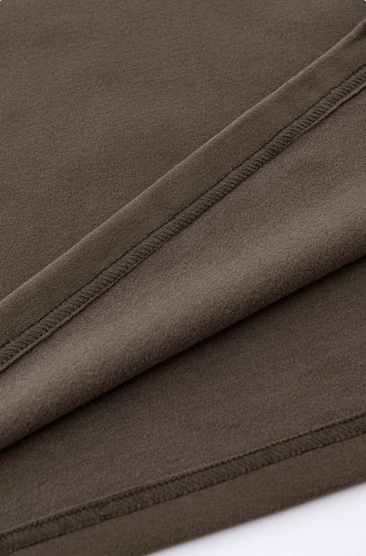Contrast Mock Double Layer Long Sleeve T-Shirt