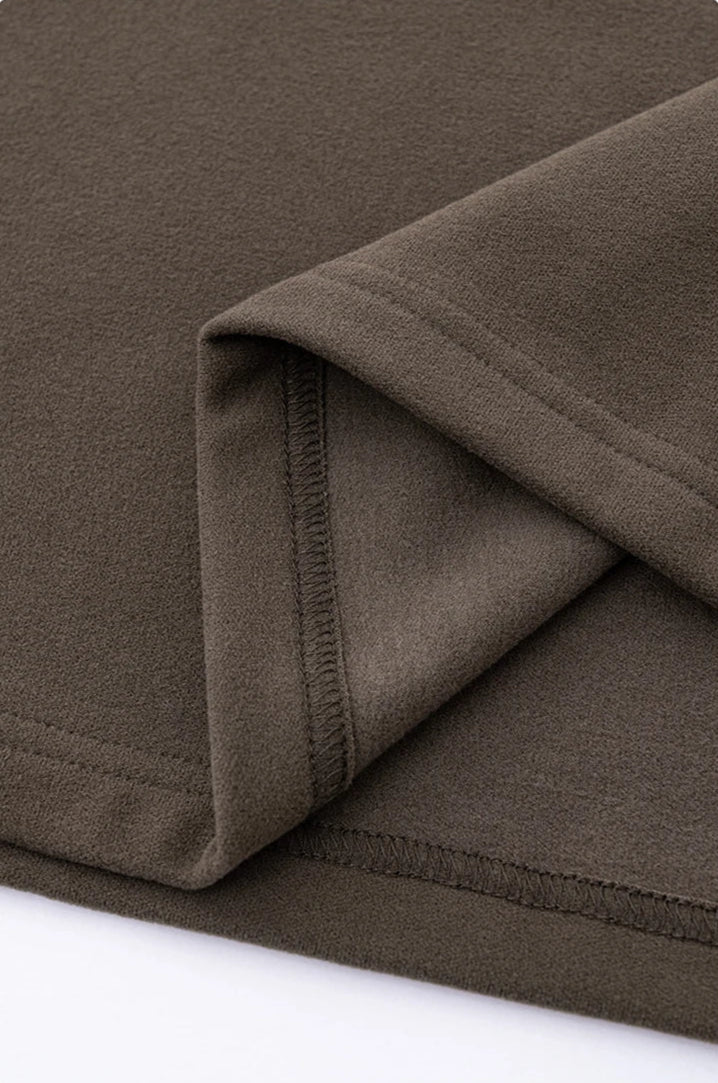 Contrast Mock Double Layer Long Sleeve T-Shirt