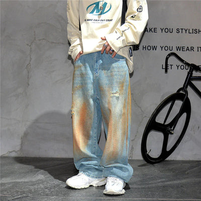 Copper Dust Baggy Denim Jeans