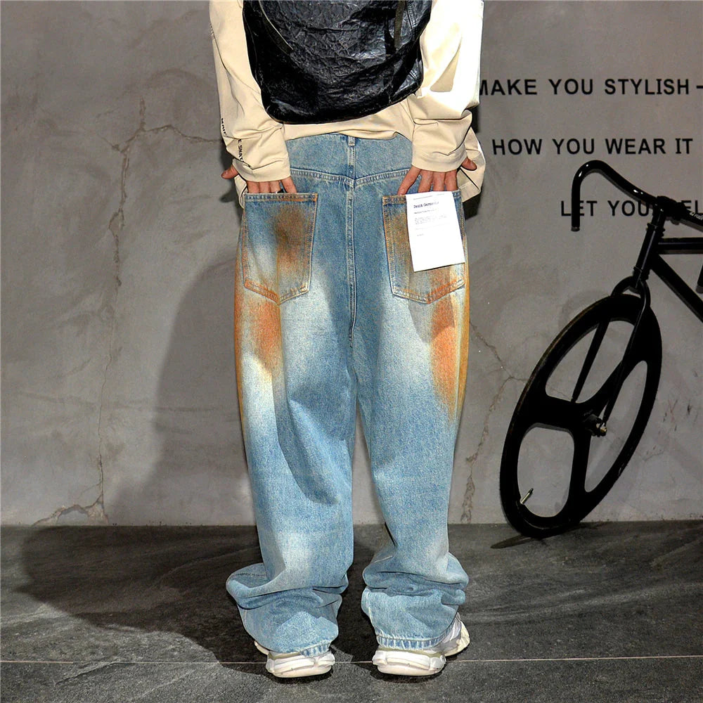 Copper Dust Baggy Denim Jeans