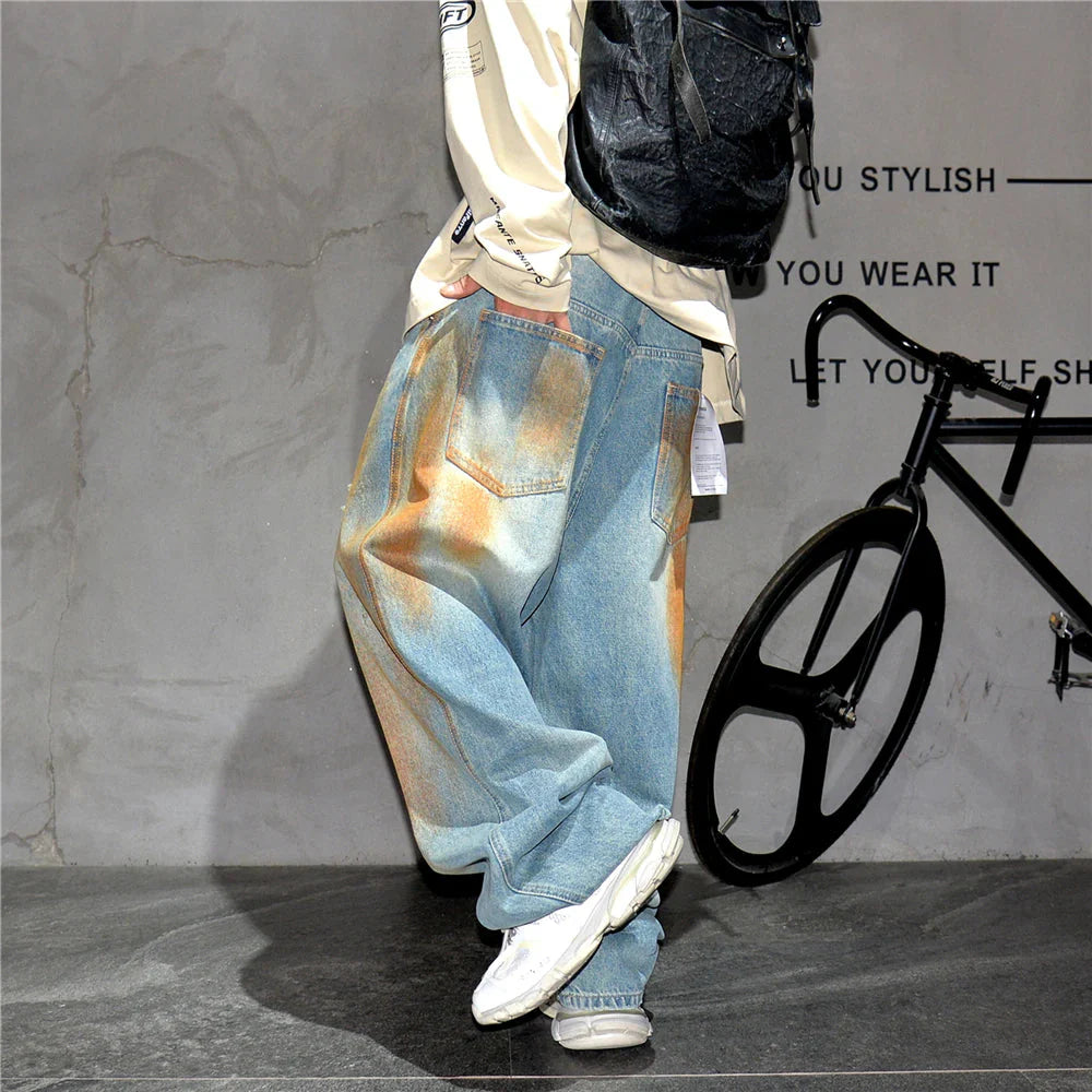 Copper Dust Baggy Denim Jeans