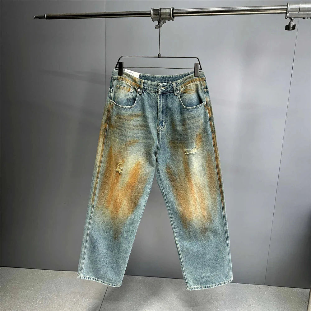 Copper Dust Baggy Denim Jeans
