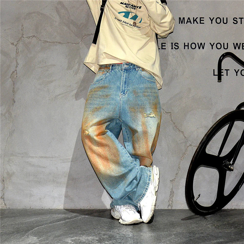Copper Dust Baggy Denim Jeans