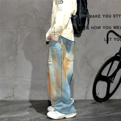 Copper Dust Baggy Denim Jeans