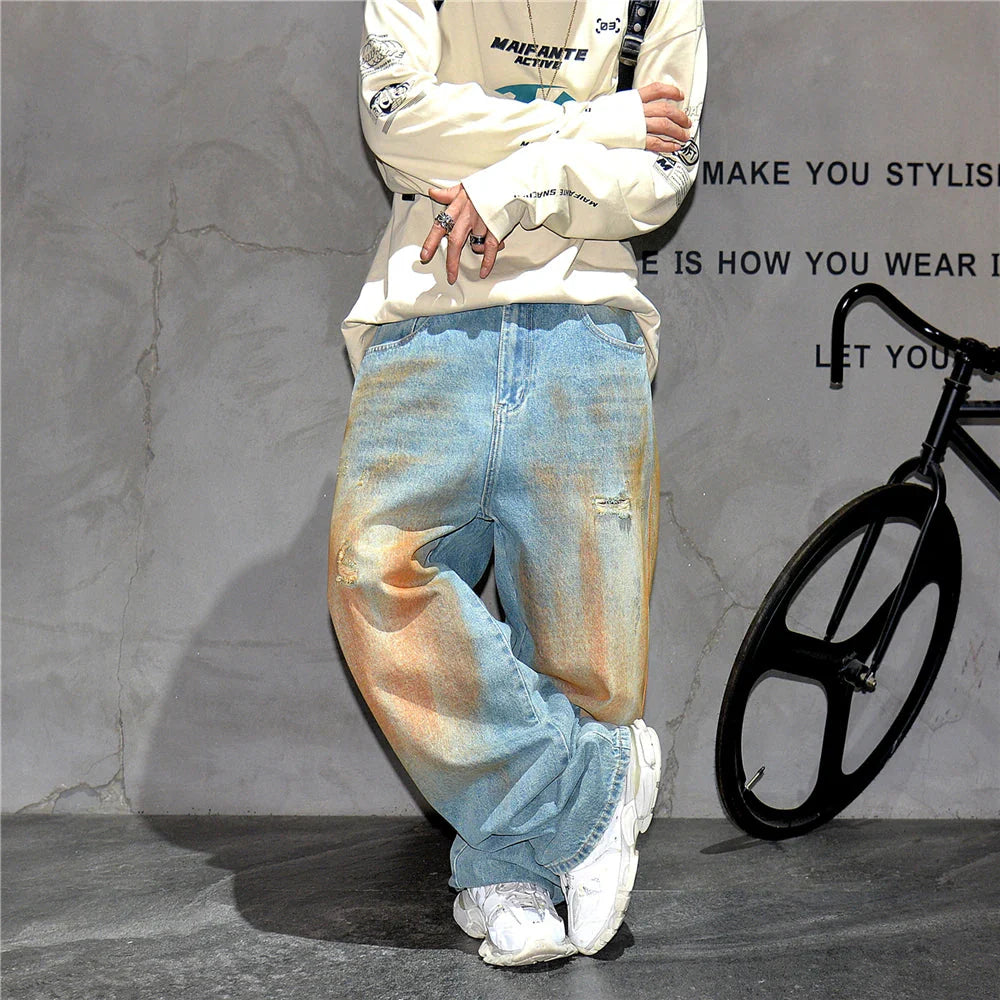 Copper Dust Baggy Denim Jeans