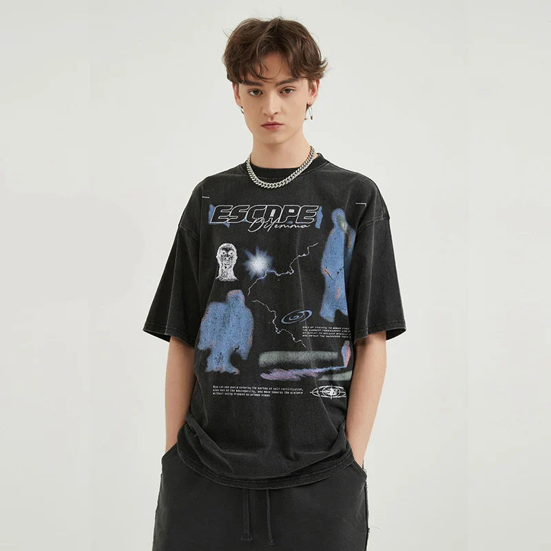 Cyber Escape Acid Wash T-Shirt