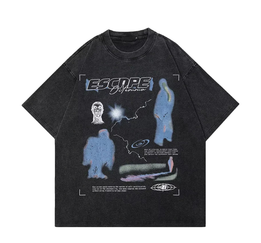 Cyber Escape Acid Wash T-Shirt