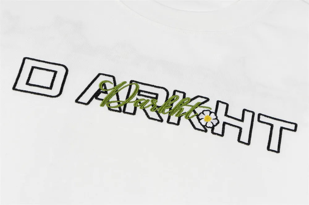 DARK HARVEST Floral Embroidered T-Shirt