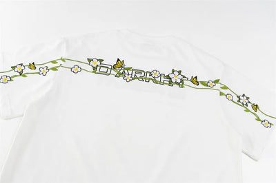 DARK HARVEST Floral Embroidered T-Shirt