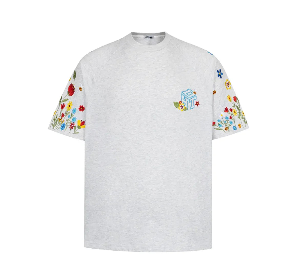 DARK HARVEST Floral Sleeve T-Shirt