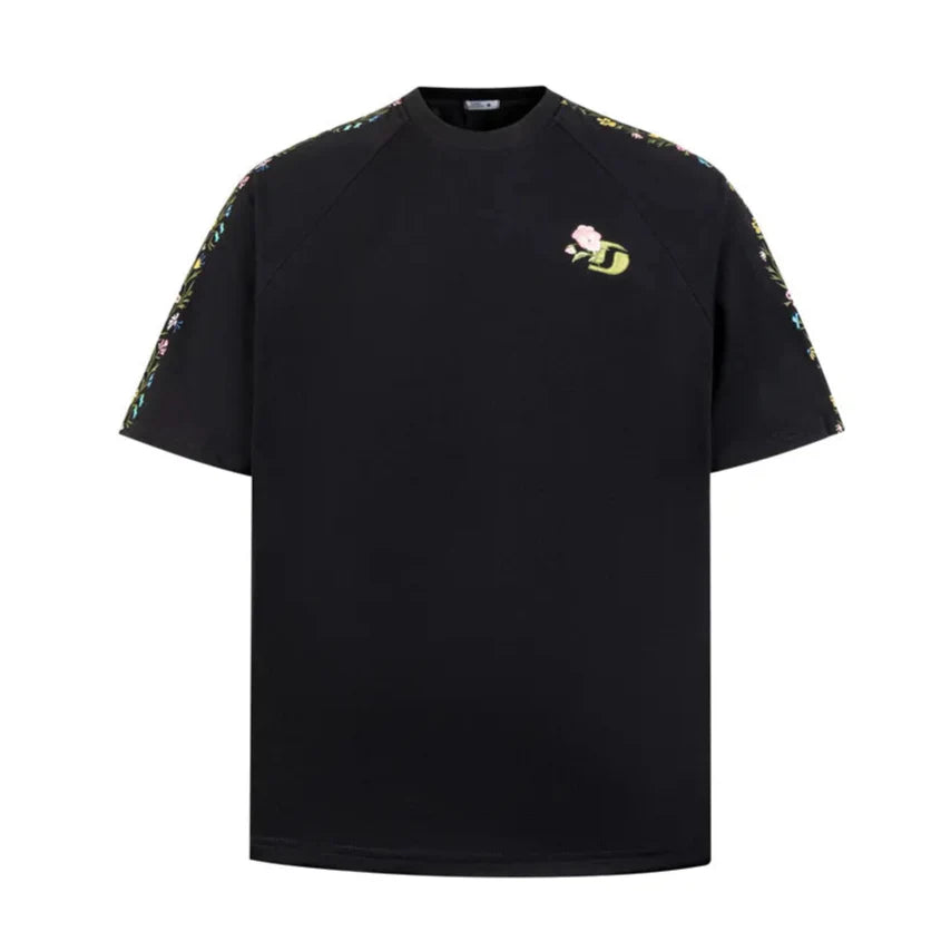 DARK HARVEST Flower Embroidery T-Shirt