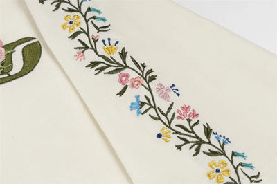 DARK HARVEST Flower Embroidery T-Shirt