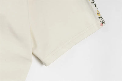 DARK HARVEST Flower Embroidery T-Shirt