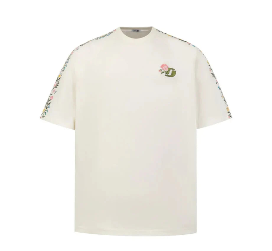DARK HARVEST Flower Embroidery T-Shirt